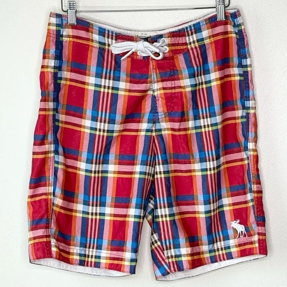 Abercrombie & Fitch Vintage Plaid Swim Trunks - Men’s US MD
